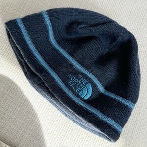 The North Face Beanie Blue Lined Snow Men Small Outdoors ski Comfort Utility